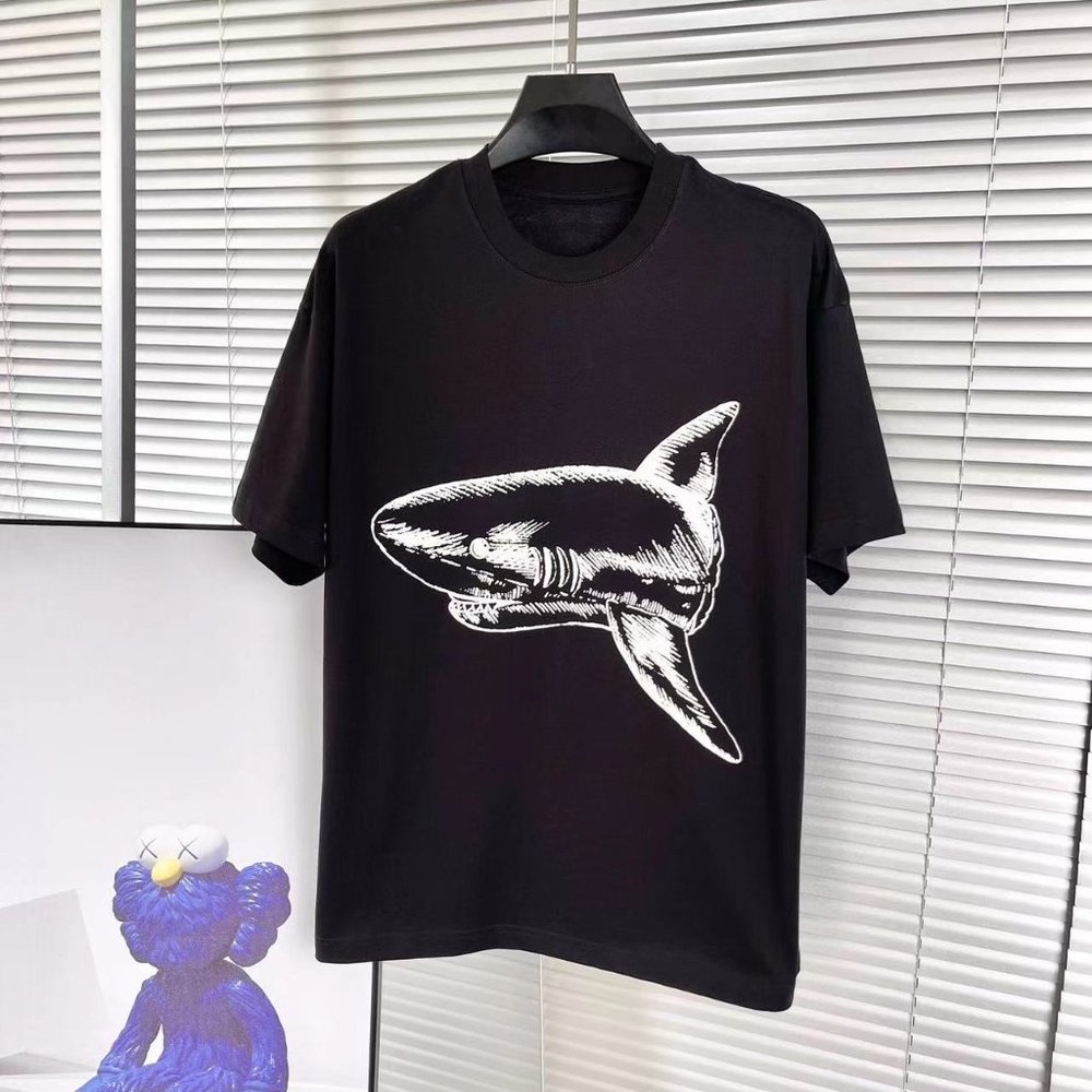 Palm angels Shark print crew neck T-shirt